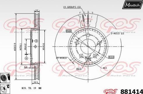 Maxtech 881414.6060 - Kočioni disk www.molydon.hr