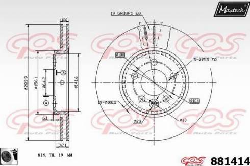 Maxtech 881414.0060 - Kočioni disk www.molydon.hr