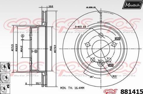 Maxtech 881415.6980 - Kočioni disk www.molydon.hr