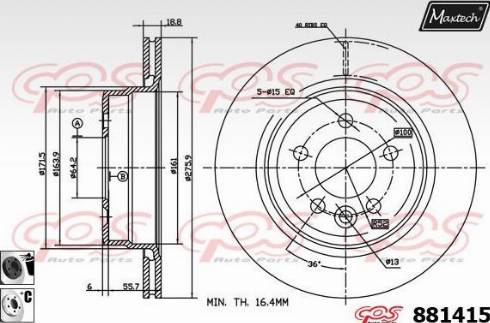 Maxtech 881415.6060 - Kočioni disk www.molydon.hr