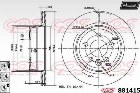 Maxtech 881415.6880 - Kočioni disk www.molydon.hr