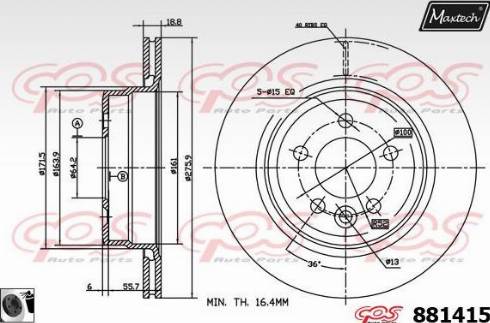 Maxtech 881415.0060 - Kočioni disk www.molydon.hr