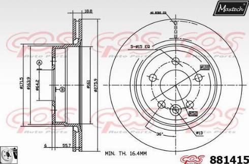 Maxtech 881415.0080 - Kočioni disk www.molydon.hr