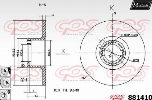 Maxtech 881410.6980 - Kočioni disk www.molydon.hr