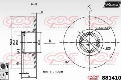 Maxtech 881410.6060 - Kočioni disk www.molydon.hr