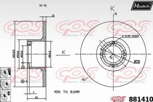 Maxtech 881410.6880 - Kočioni disk www.molydon.hr