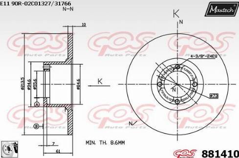 Maxtech 881410.0080 - Kočioni disk www.molydon.hr