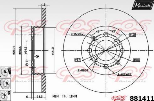 Maxtech 881411.6880 - Kočioni disk www.molydon.hr