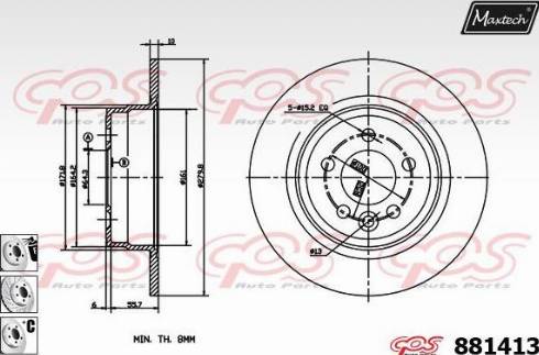 Maxtech 881413.6980 - Kočioni disk www.molydon.hr