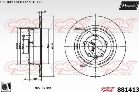 Maxtech 881413.0060 - Kočioni disk www.molydon.hr