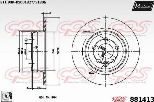 Maxtech 881413.0080 - Kočioni disk www.molydon.hr