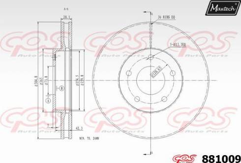 Maxtech 881009.0000 - Kočioni disk www.molydon.hr