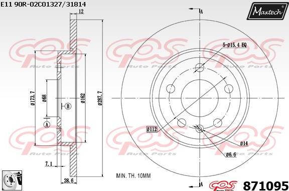 Maxtech 881009 - Kočioni disk www.molydon.hr