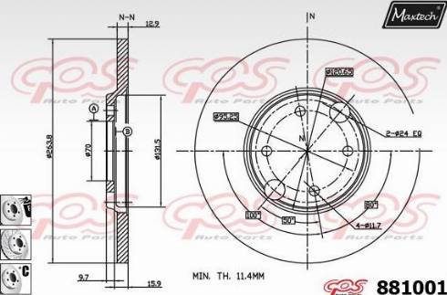 Maxtech 881001.6980 - Kočioni disk www.molydon.hr