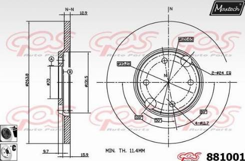 Maxtech 881001.6060 - Kočioni disk www.molydon.hr