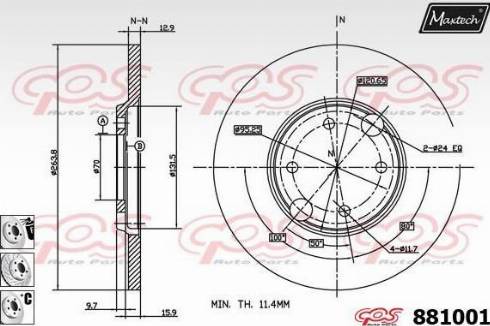 Maxtech 881001.6880 - Kočioni disk www.molydon.hr