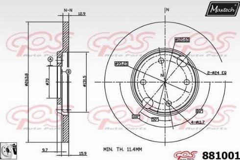 Maxtech 881001.0080 - Kočioni disk www.molydon.hr