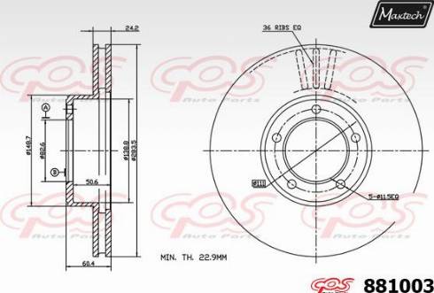 Maxtech 881003.0000 - Kočioni disk www.molydon.hr