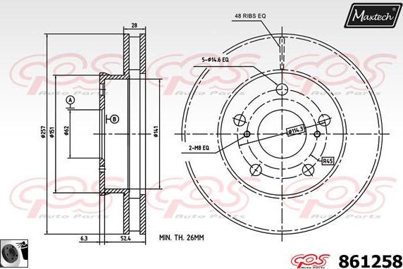 Maxtech 881003 - Kočioni disk www.molydon.hr