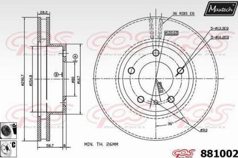 Maxtech 881002.6060 - Kočioni disk www.molydon.hr