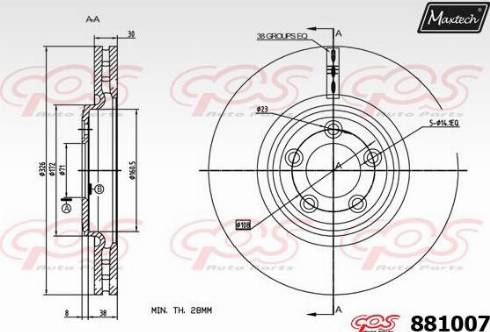 Maxtech 881007.0000 - Kočioni disk www.molydon.hr