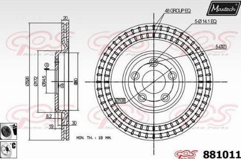 Maxtech 881011.6060 - Kočioni disk www.molydon.hr