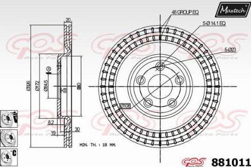 Maxtech 881011.6880 - Kočioni disk www.molydon.hr