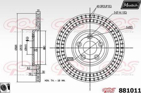 Maxtech 881011.0060 - Kočioni disk www.molydon.hr