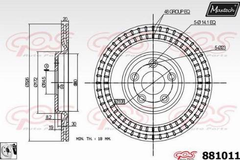 Maxtech 881011.0080 - Kočioni disk www.molydon.hr