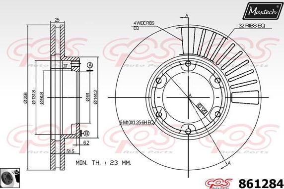 Maxtech 881011 - Kočioni disk www.molydon.hr