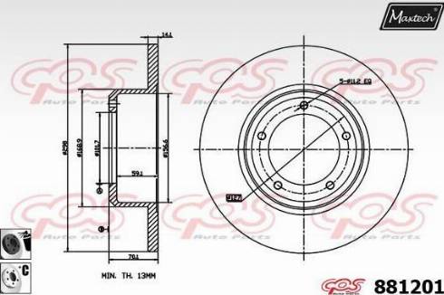 Maxtech 881201.6060 - Kočioni disk www.molydon.hr