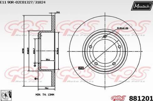 Maxtech 881201.0080 - Kočioni disk www.molydon.hr