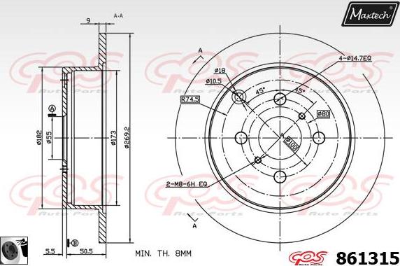 Maxtech 881201 - Kočioni disk www.molydon.hr