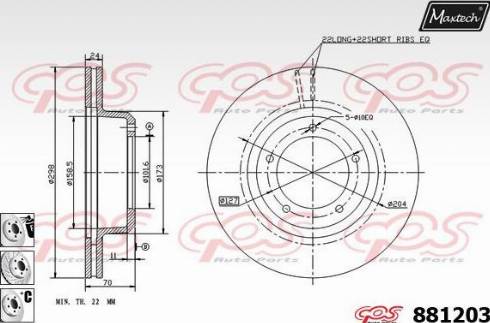 Maxtech 881203.6880 - Kočioni disk www.molydon.hr