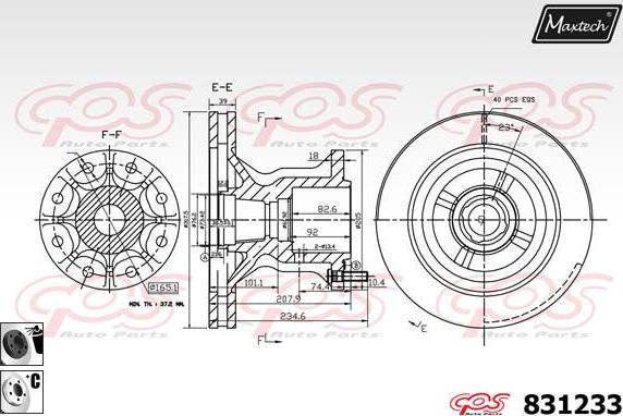 Maxtech 881203 - Kočioni disk www.molydon.hr