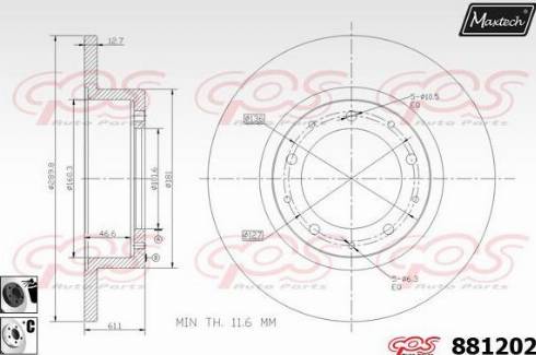 Maxtech 881202.6060 - Kočioni disk www.molydon.hr