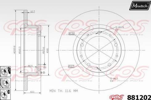 Maxtech 881202.6880 - Kočioni disk www.molydon.hr