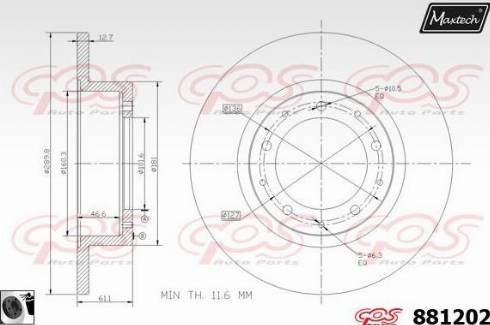 Maxtech 881202.0060 - Kočioni disk www.molydon.hr