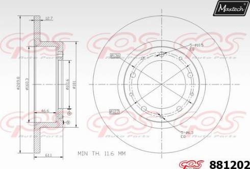 Maxtech 881202.0000 - Kočioni disk www.molydon.hr