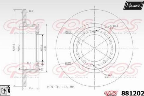 Maxtech 881202.0080 - Kočioni disk www.molydon.hr