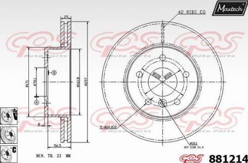 Maxtech 881214.6880 - Kočioni disk www.molydon.hr