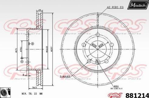 Maxtech 881214.0060 - Kočioni disk www.molydon.hr