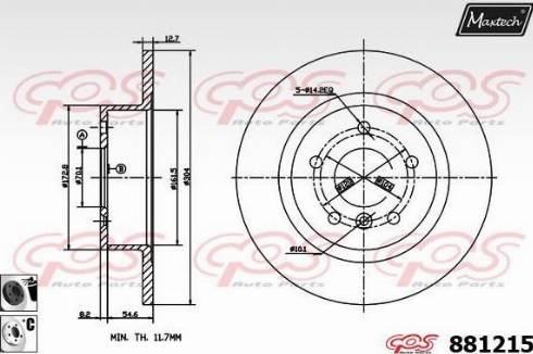 Maxtech 881215.6060 - Kočioni disk www.molydon.hr