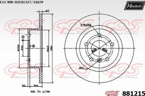 Maxtech 881215.0000 - Kočioni disk www.molydon.hr