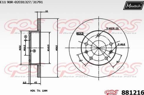 Maxtech 881216.0000 - Kočioni disk www.molydon.hr