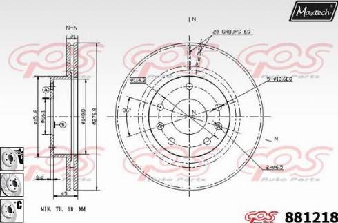 Maxtech 881218.6980 - Kočioni disk www.molydon.hr