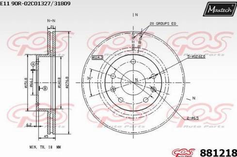 Maxtech 881218.0000 - Kočioni disk www.molydon.hr