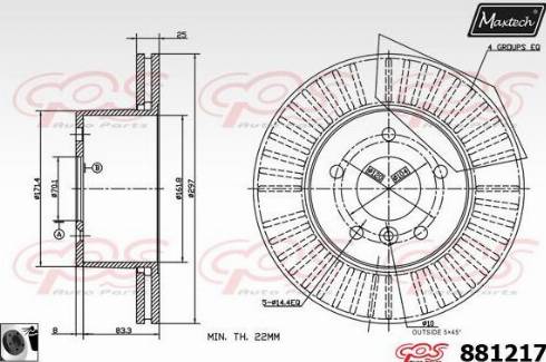 Maxtech 881217.0060 - Kočioni disk www.molydon.hr