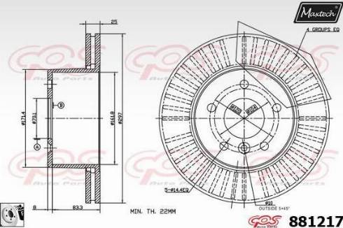 Maxtech 881217.0080 - Kočioni disk www.molydon.hr