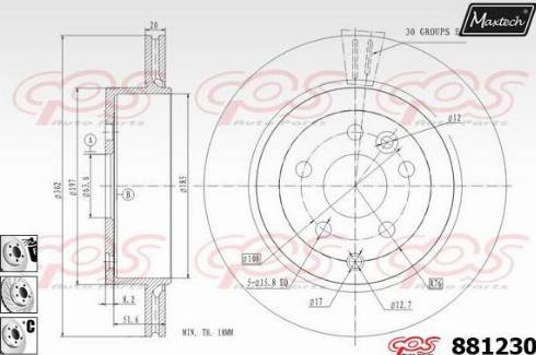 Maxtech 881230.6980 - Kočioni disk www.molydon.hr